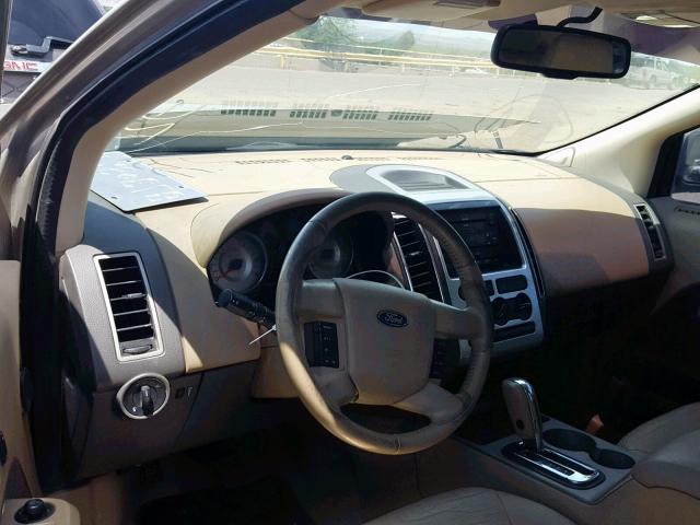 2FMDK48C87BA65264 - 2007 FORD EDGE SEL GOLD photo 9