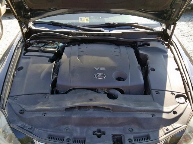 JTHCK262875008757 - 2007 LEXUS IS 250 BLACK photo 7