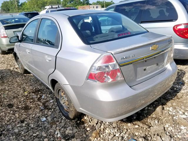 KL1TG5DE0BB209720 - 2011 CHEVROLET AVEO LT SILVER photo 3