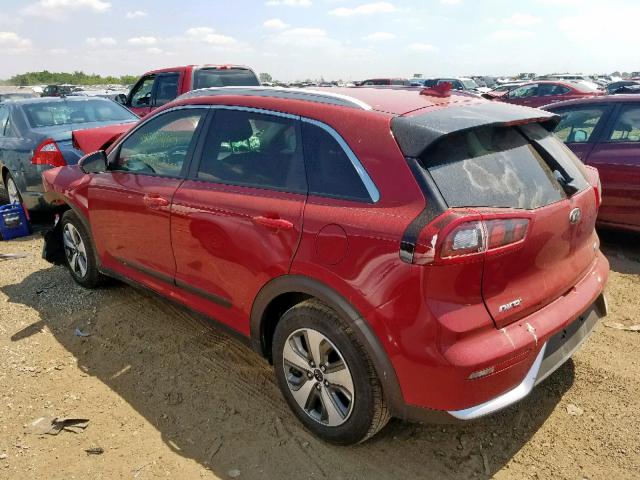 KNDCB3LC0J5195181 - 2018 KIA NIRO FE RED photo 3