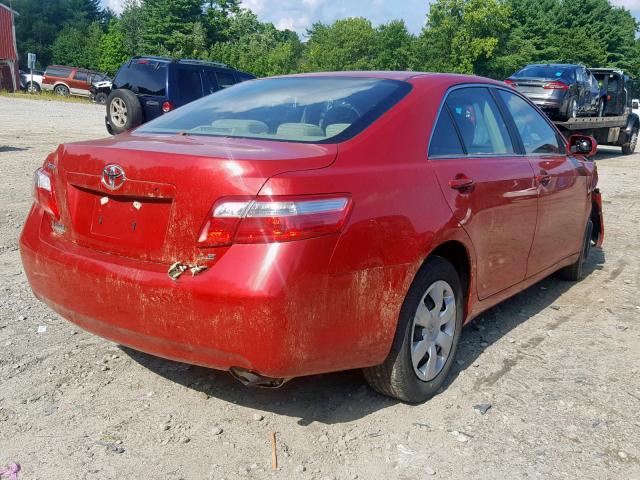 4T1BE46K97U113826 - 2007 TOYOTA CAMRY NEW RED photo 4