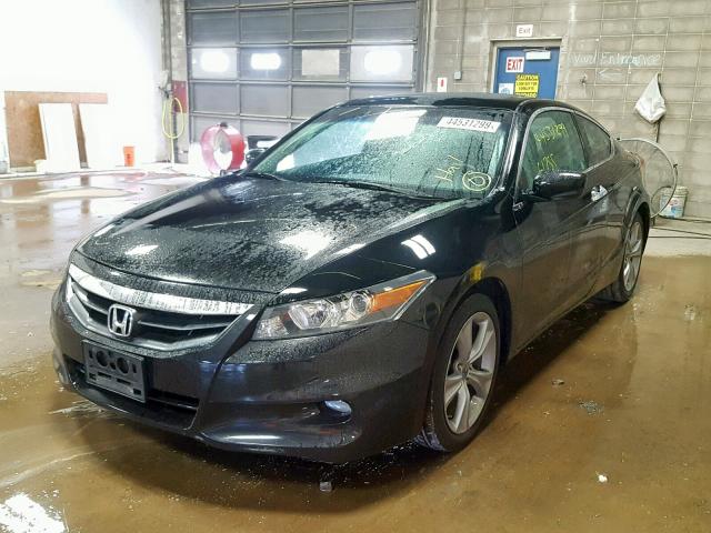 1HGCS2B82CA005576 - 2012 HONDA ACCORD EXL BLACK photo 2