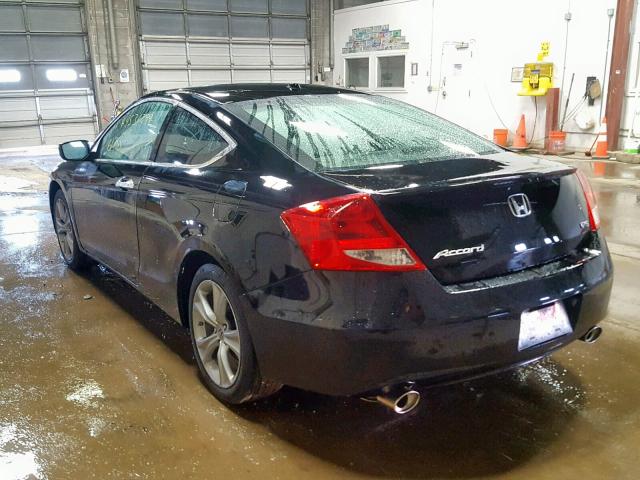 1HGCS2B82CA005576 - 2012 HONDA ACCORD EXL BLACK photo 3