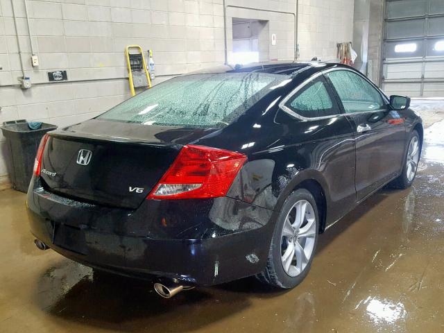 1HGCS2B82CA005576 - 2012 HONDA ACCORD EXL BLACK photo 4