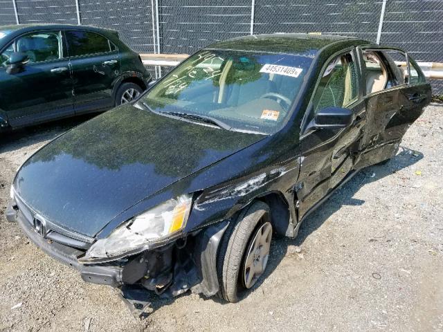 1HGCM56427A040403 - 2007 HONDA ACCORD LX BLACK photo 2