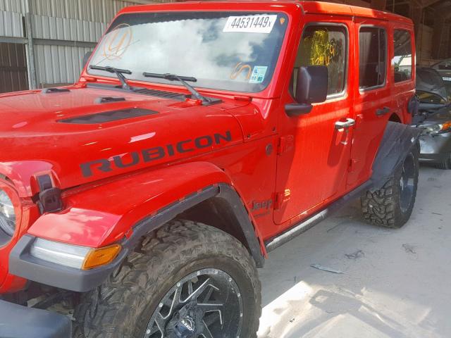 1C4HJXFGXJW111666 - 2018 JEEP WRANGLER U RED photo 9