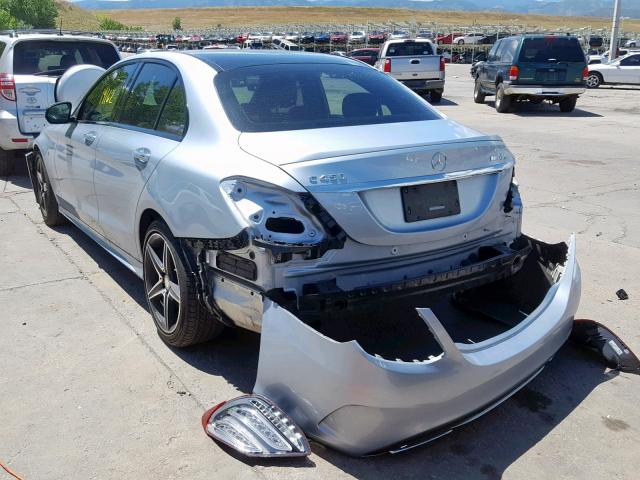 55SWF6EB2GU129499 - 2016 MERCEDES-BENZ C 450 4MAT SILVER photo 3