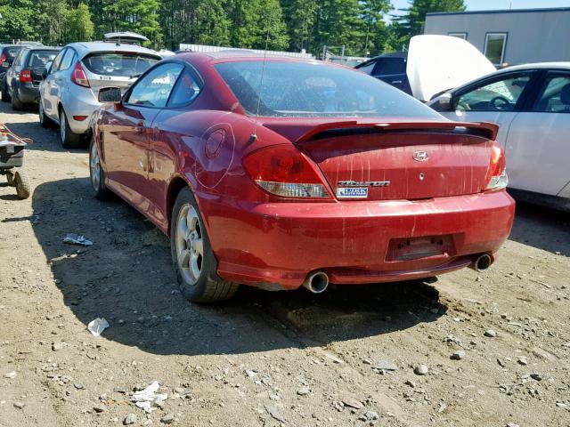 KMHHM65D96U193901 - 2006 HYUNDAI TIBURON GS RED photo 3