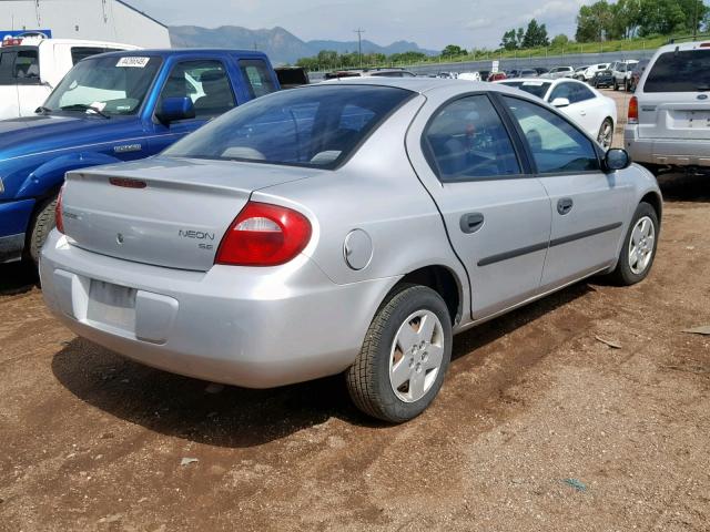 1B3ES26C33D107779 - 2003 DODGE NEON SE SILVER photo 4