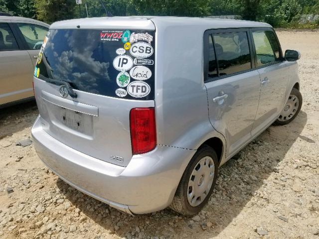 JTLKE50E881027640 - 2008 TOYOTA SCION XB 银色 照片 4