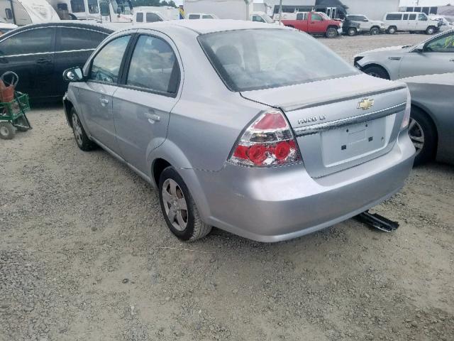 KL1TD5DE8BB125699 - 2011 CHEVROLET AVEO LS SILVER photo 3