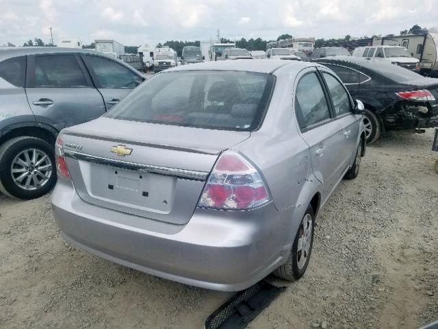 KL1TD5DE8BB125699 - 2011 CHEVROLET AVEO LS SILVER photo 4