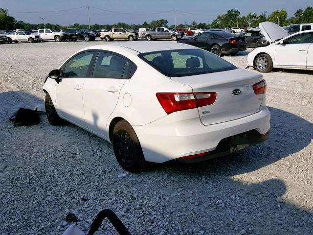 KNADM4A35G6576340 - 2016 KIA RIO LX WHITE photo 3