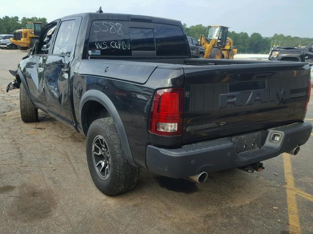 1C6RR7YT3FS785588 - 2015 RAM 1500 REBEL შავი ფოტო 3