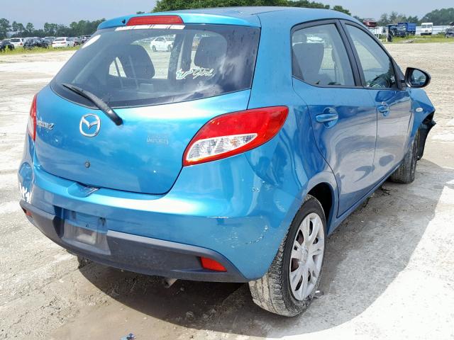 JM1DE1HYXB0130079 - 2011 MAZDA MAZDA2 BLUE photo 4