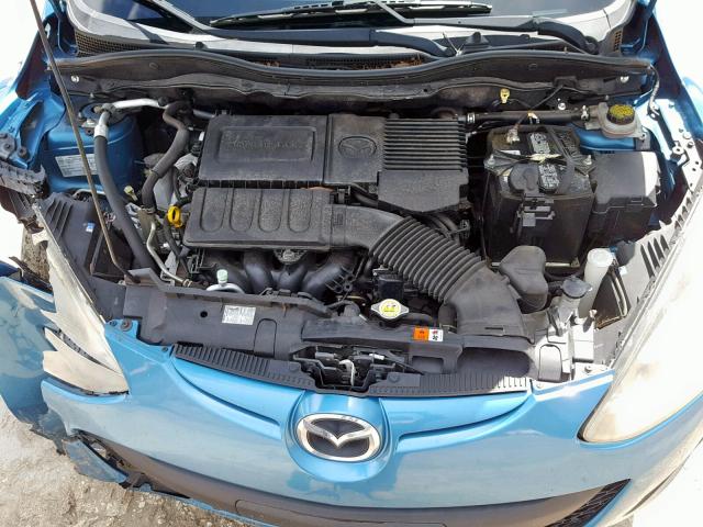 JM1DE1HYXB0130079 - 2011 MAZDA MAZDA2 BLUE photo 7