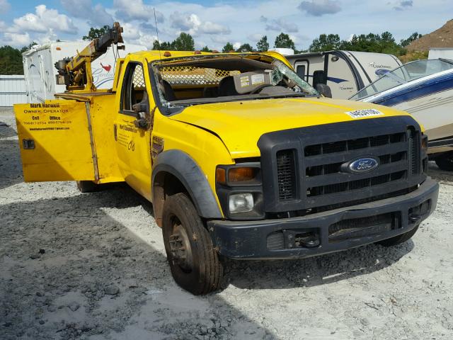 1FDAF56R28ED97551 - 2008 FORD F550 SUPER YELLOW photo 1