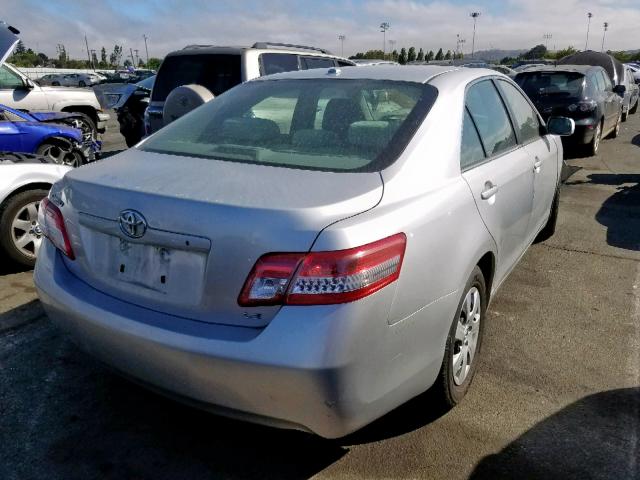 4T1BF3EK9BU764231 - 2011 TOYOTA CAMRY BASE SILVER photo 4