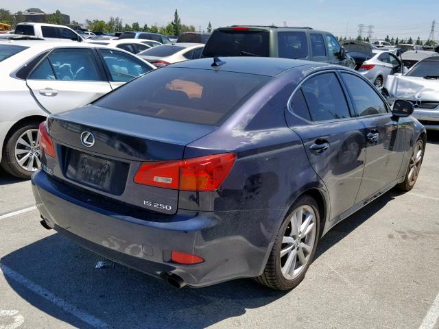 JTHBK262575039296 - 2007 LEXUS IS 250 BLUE photo 4