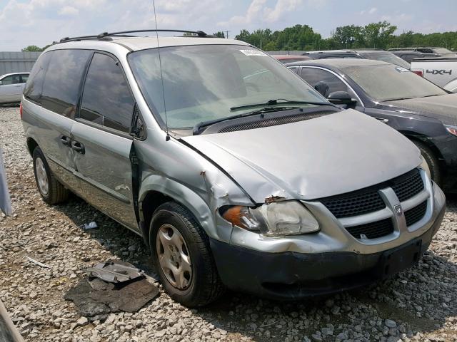 1D4GP25393B277797 - 2003 DODGE CARAVAN SE TEAL photo 1