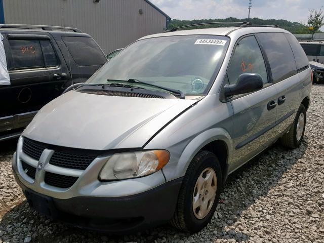 1D4GP25393B277797 - 2003 DODGE CARAVAN SE TEAL photo 2