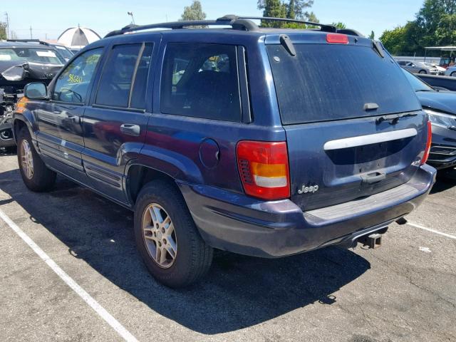 1J4GX48S64C178985 - 2004 JEEP GRAND CHER BLUE photo 3