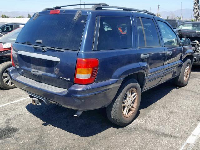 1J4GX48S64C178985 - 2004 JEEP GRAND CHER BLUE photo 4