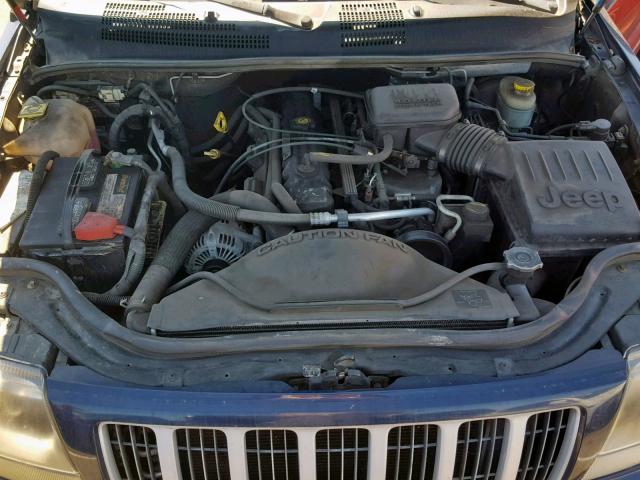 1J4GX48S64C178985 - 2004 JEEP GRAND CHER BLUE photo 7