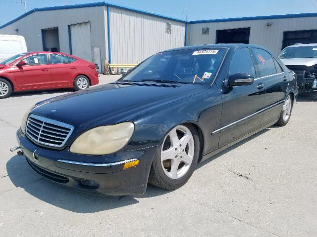 WDBNG75J52A314881 - 2002 MERCEDES-BENZ S 500 BLACK photo 2