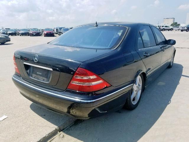 WDBNG75J52A314881 - 2002 MERCEDES-BENZ S 500 BLACK photo 4