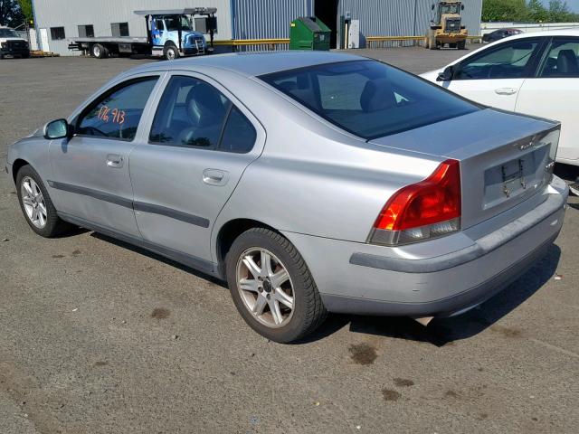 YV1RS61R312032281 - 2001 VOLVO S60 SILVER photo 3