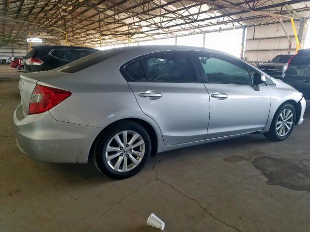 19XFB2F91CE337567 - 2012 HONDA CIVIC EXL ვერცხლისფერი ფოტო 4
