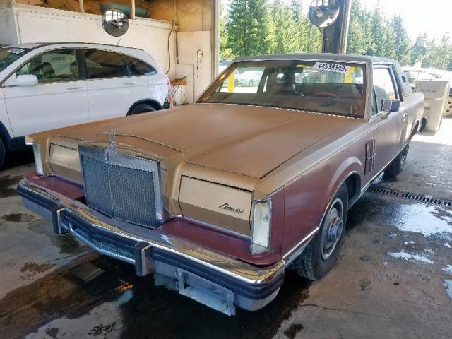 0Y89G605483 - 1980 LINCOLN MARK RED photo 2