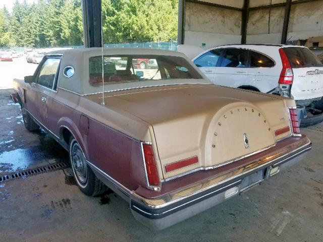 0Y89G605483 - 1980 LINCOLN MARK RED photo 3