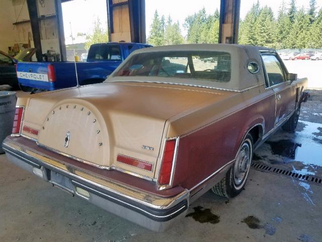 0Y89G605483 - 1980 LINCOLN MARK RED photo 4