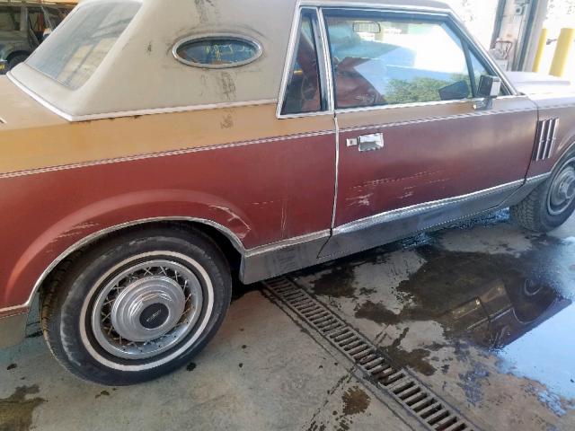 0Y89G605483 - 1980 LINCOLN MARK RED photo 9