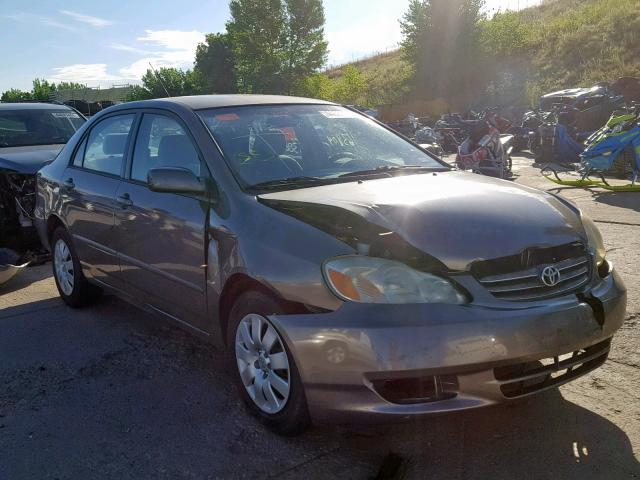 2T1BR32E23C082090 - 2003 TOYOTA COROLLA CE GRAY photo 1