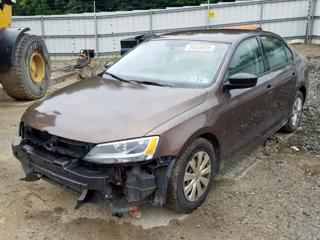 3VW2K7AJ6CM469031 - 2012 VOLKSWAGEN JETTA BASE BROWN photo 2