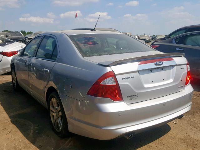 3FAHP0JG8CR444621 - 2012 FORD FUSION SEL SILVER photo 3