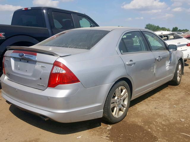 3FAHP0JG8CR444621 - 2012 FORD FUSION SEL SILVER photo 4