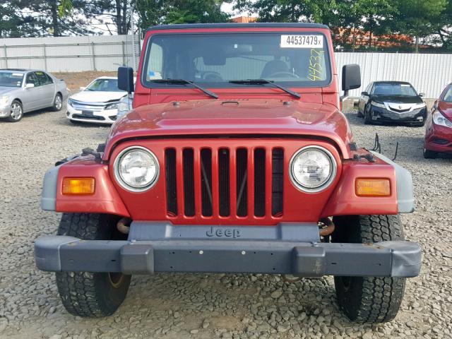 1J4FY19S9XP439836 - 1999 JEEP WRANGLER / RED photo 9