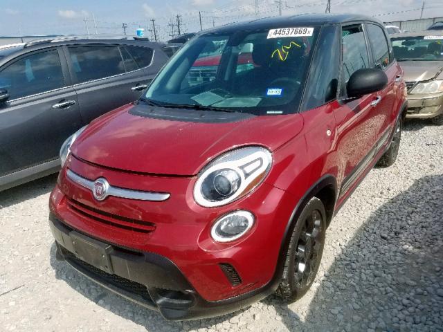 ZFBCFADH2FZ031971 - 2015 FIAT 500L TREKK RED photo 2