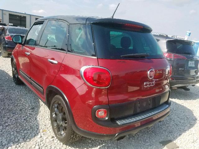 ZFBCFADH2FZ031971 - 2015 FIAT 500L TREKK RED photo 3