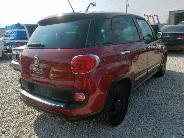 ZFBCFADH2FZ031971 - 2015 FIAT 500L TREKK RED photo 4