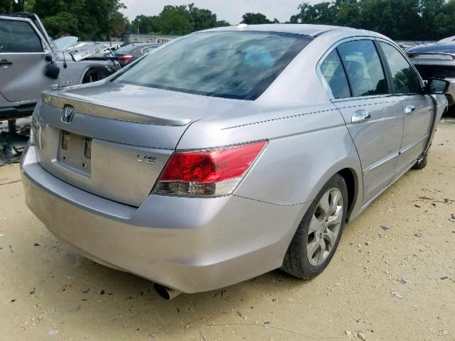 1HGCP36809A020748 - 2009 HONDA ACCORD EXL SILVER photo 4