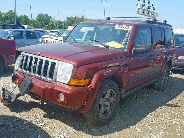 1J8HG48K17C501752 - 2007 JEEP COMMANDER RED photo 2