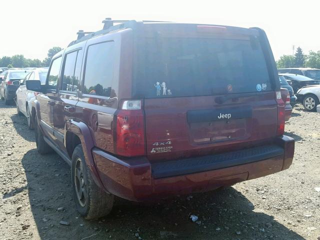1J8HG48K17C501752 - 2007 JEEP COMMANDER RED photo 3