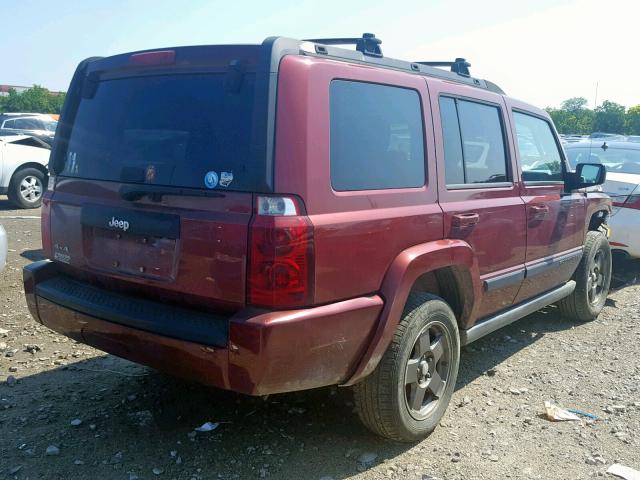 1J8HG48K17C501752 - 2007 JEEP COMMANDER RED photo 4