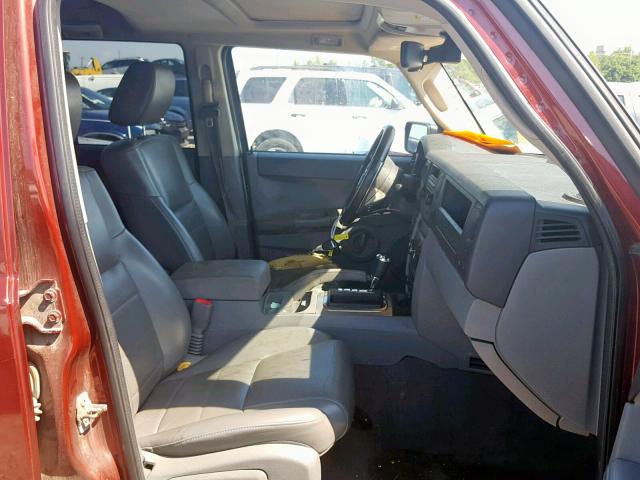 1J8HG48K17C501752 - 2007 JEEP COMMANDER RED photo 5