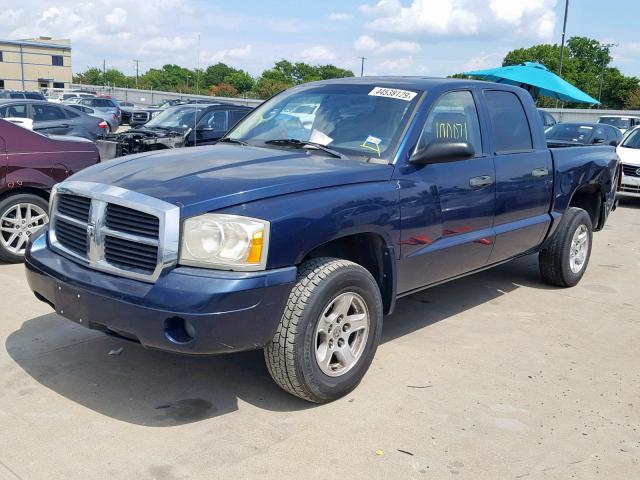 1D7HE48K46S694244 - 2006 DODGE DAKOTA QUA BLUE photo 2